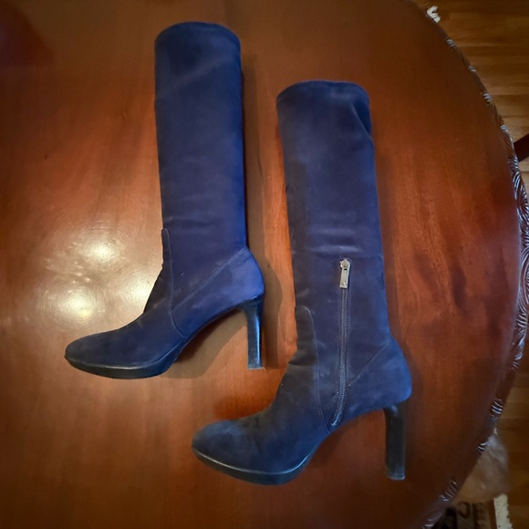 Aquatalia Rhumba Navy Knee-High Women's Boots - Picture 1 of 4